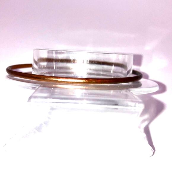 Gold-Tone Rounded 2.75" Bangle Bracelet! - Picture 2 of 6